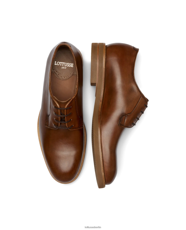 Lottusse Männer Niza-Wildleder-Kalbs-Derby 22LP0108 braun Schuhwerk