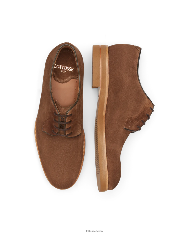 Lottusse Männer Niza-Wildleder-Kalbs-Derby 22LP0109 braun Schuhwerk