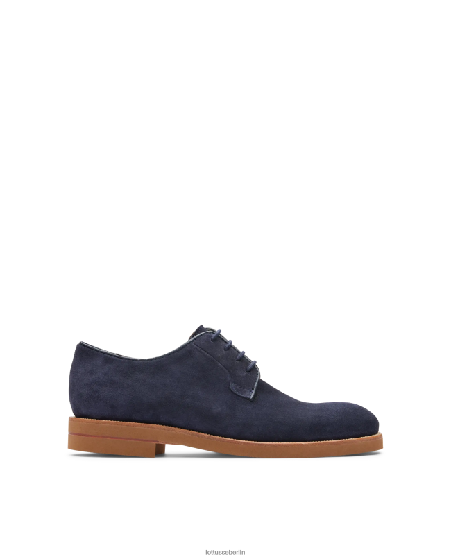 Lottusse Männer Niza-Wildleder-Kalbs-Derby 22LP0110 Marineblau Schuhwerk