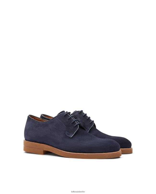 Lottusse Männer Niza-Wildleder-Kalbs-Derby 22LP0110 Marineblau Schuhwerk