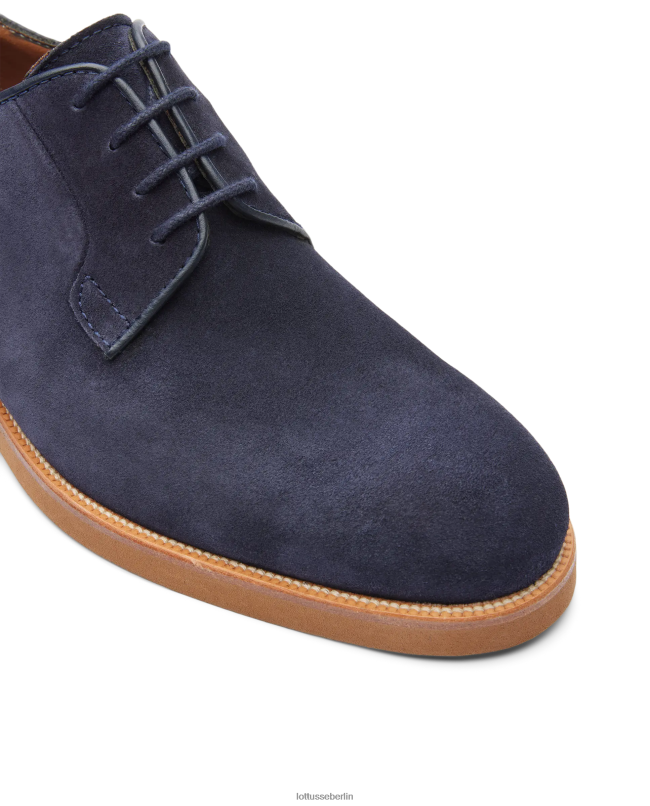 Lottusse Männer Niza-Wildleder-Kalbs-Derby 22LP0110 Marineblau Schuhwerk