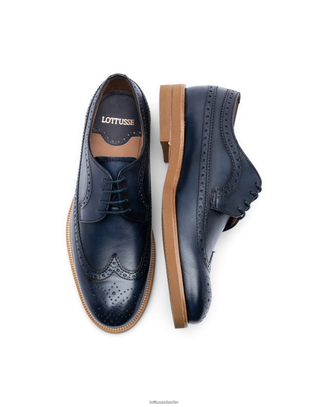 Lottusse Männer Niza wischt Wadenderby ab 22LP0113 Marineblau Schuhwerk