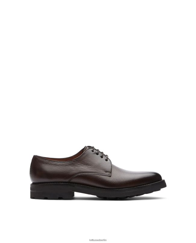 Lottusse Männer Premium Crust Anilin Embossy Kalbsleder 22LP053 braun Schuhwerk