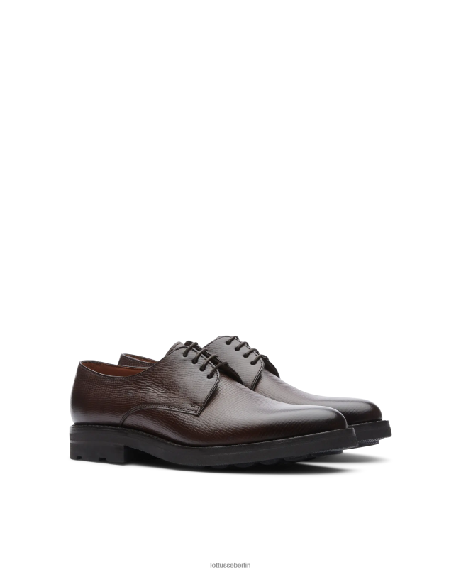 Lottusse Männer Premium Crust Anilin Embossy Kalbsleder 22LP053 braun Schuhwerk