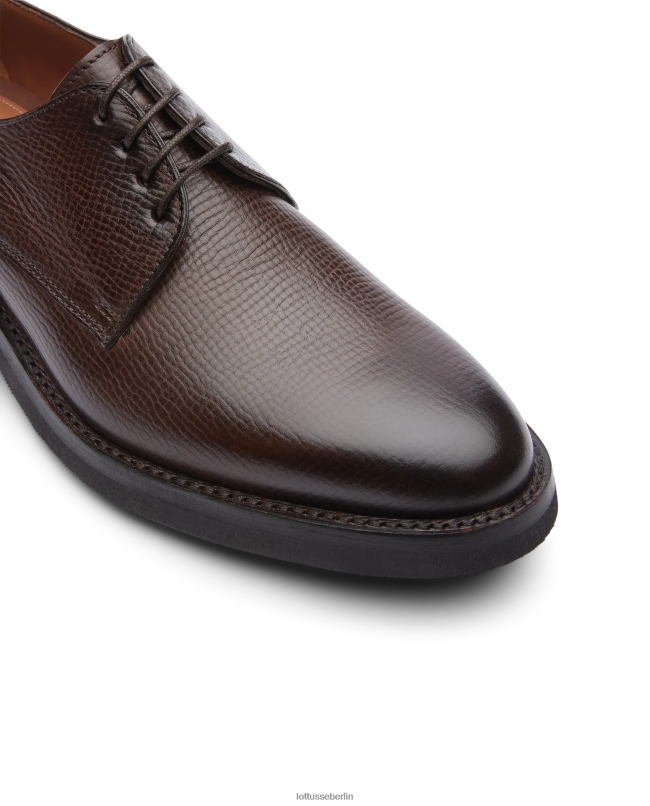 Lottusse Männer Premium Crust Anilin Embossy Kalbsleder 22LP053 braun Schuhwerk