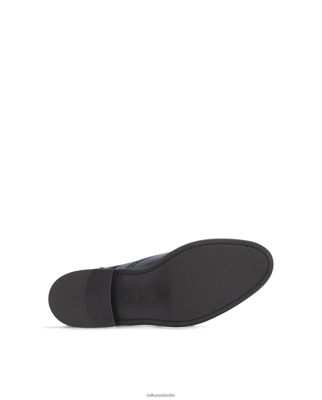 Lottusse Männer Premium-Derby aus hellem Kalbsleder 22LP042 Schwarz Schuhwerk