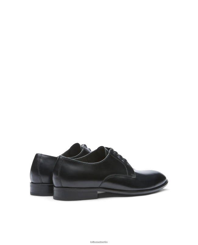 Lottusse Männer Regent-Derby aus hellem Kalbsleder 22LP031 Schwarz Schuhwerk