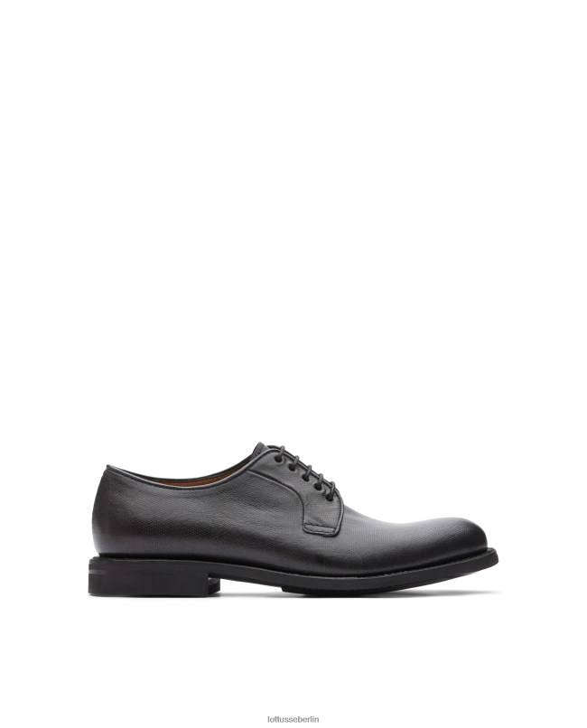 Lottusse Männer Walton Canguro Derby aus geprägtem Leder 22LP069 Marineblau Schuhwerk