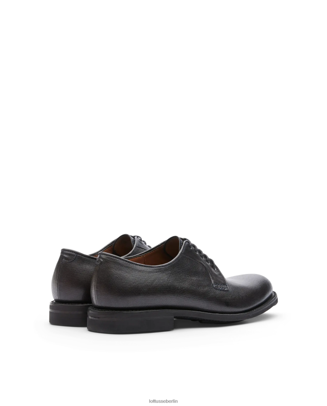 Lottusse Männer Walton Canguro Derby aus geprägtem Leder 22LP069 Marineblau Schuhwerk