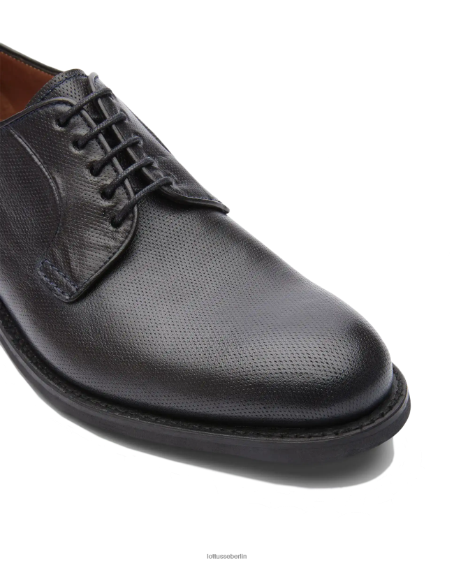 Lottusse Männer Walton Canguro Derby aus geprägtem Leder 22LP069 Marineblau Schuhwerk