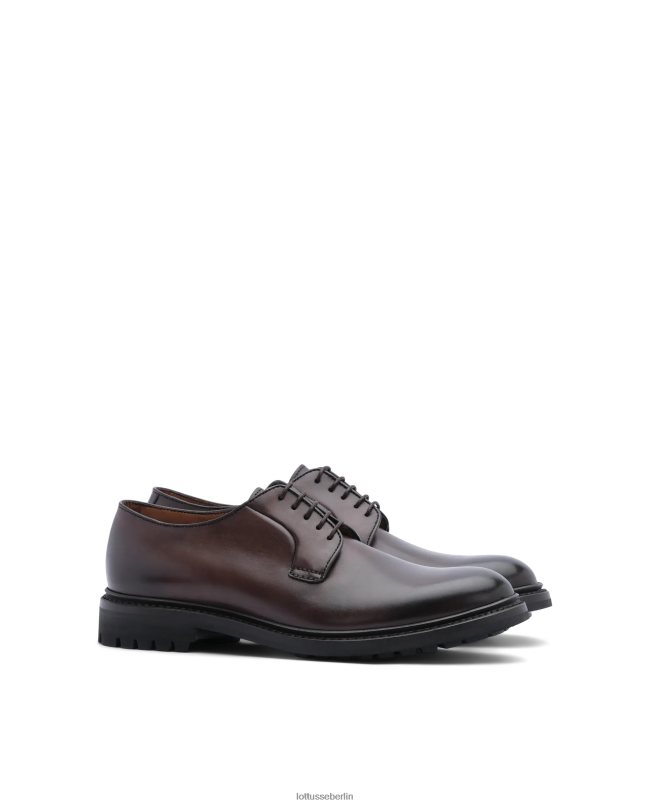 Lottusse Männer Walton Crust Anilin Kalb Derby 22LP057 Mokka Schuhwerk