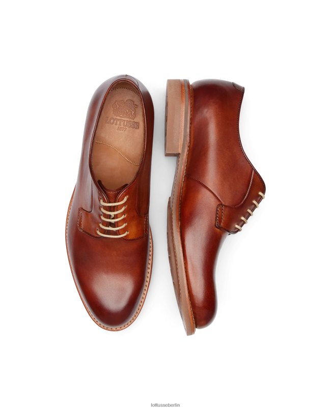 Lottusse Männer Walton Crust Anilin Kalb Derby 22LP068 braun Schuhwerk
