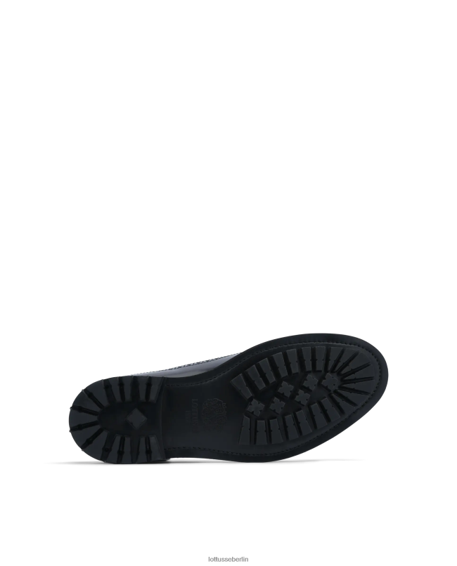 Lottusse Männer Walton Derby aus poliertem Kalbsleder 22LP040 Schwarz Schuhwerk