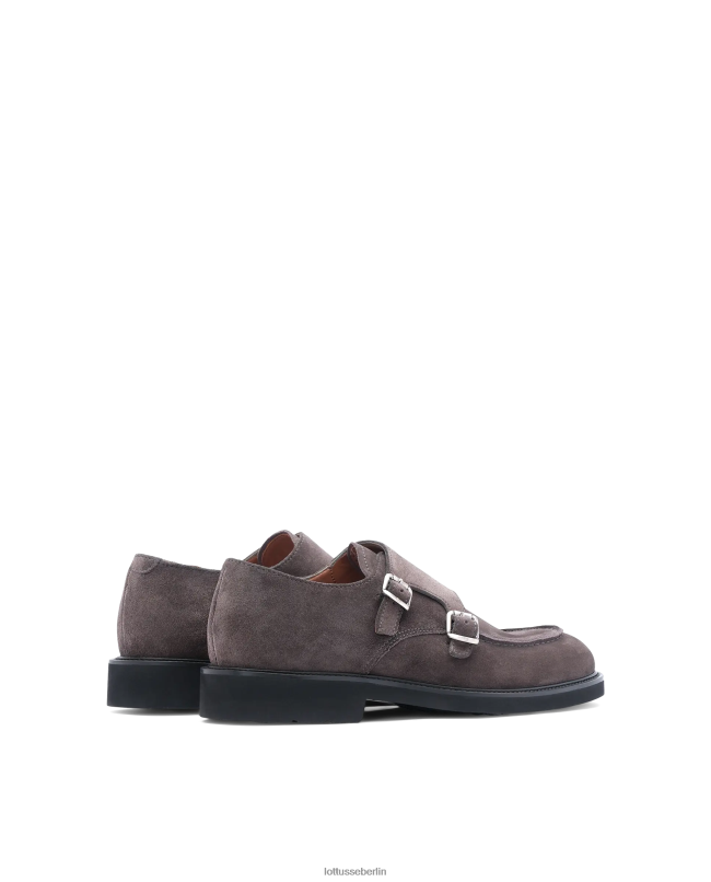Lottusse Männer Baltimore Monk-Schuhe aus Kalbswildleder 22LP0165 grau Schuhwerk