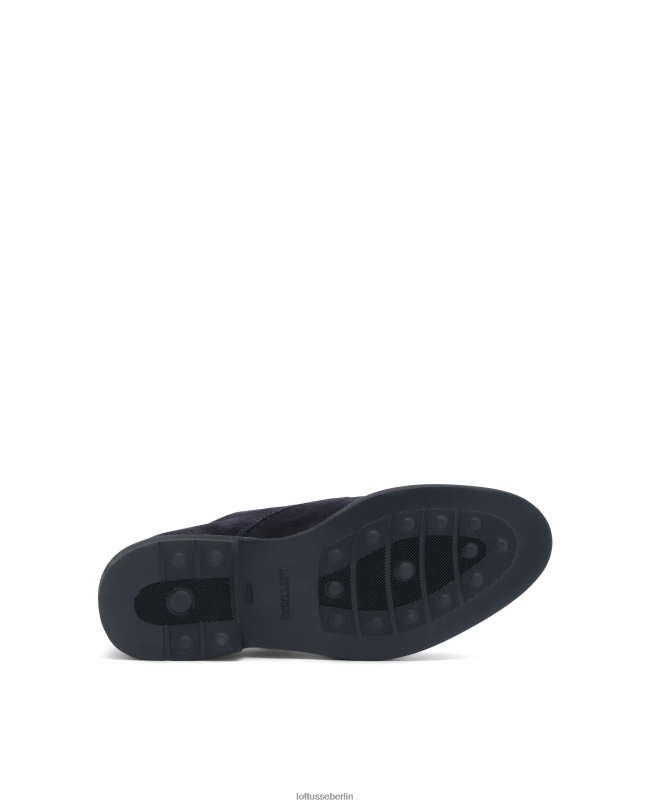 Lottusse Männer Baltimore Monk-Schuhe aus Kalbswildleder 22LP0166 Marine Schuhwerk