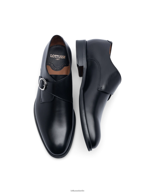 Lottusse Männer Lenox bürstet Wadenmönche ab 22LP012 Schwarz Schuhwerk