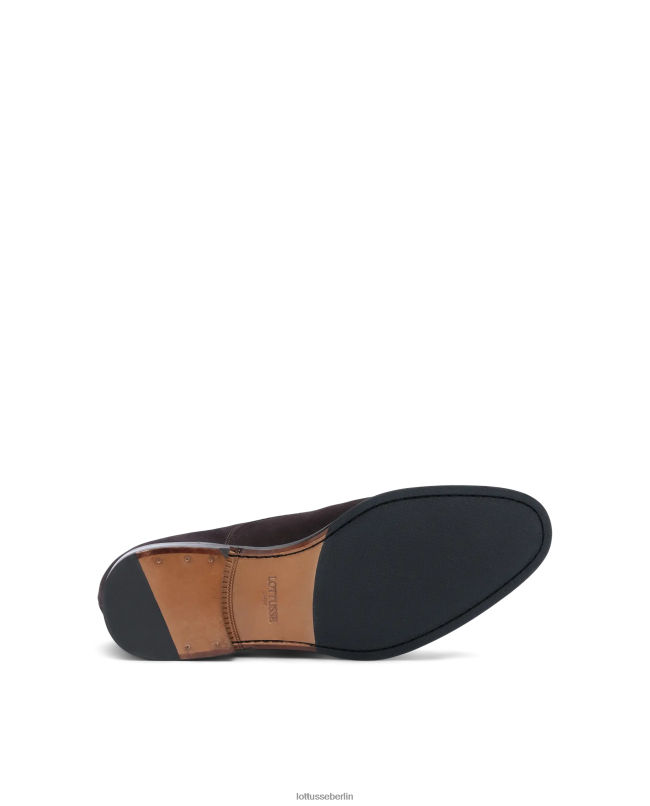 Lottusse Männer Monk-Schuhe aus Lenox-Kalbswildleder 22LP0136 Mokka Schuhwerk