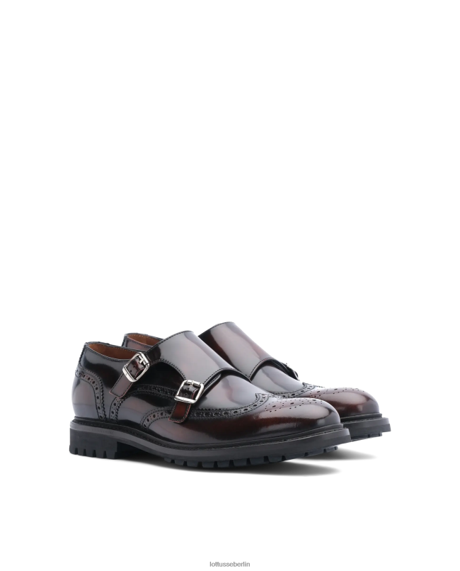Lottusse Männer Monk-Schuhe aus Walton-Kalbsleder 22LP041 braun Schuhwerk