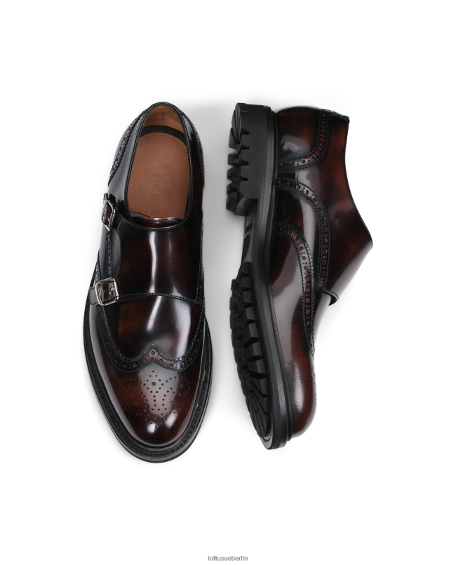Lottusse Männer Monk-Schuhe aus Walton-Kalbsleder 22LP041 braun Schuhwerk