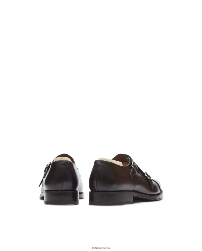 Lottusse Männer Premium-Crust-Anilin-Kalbsmonks 22LP048 Mokka Schuhwerk
