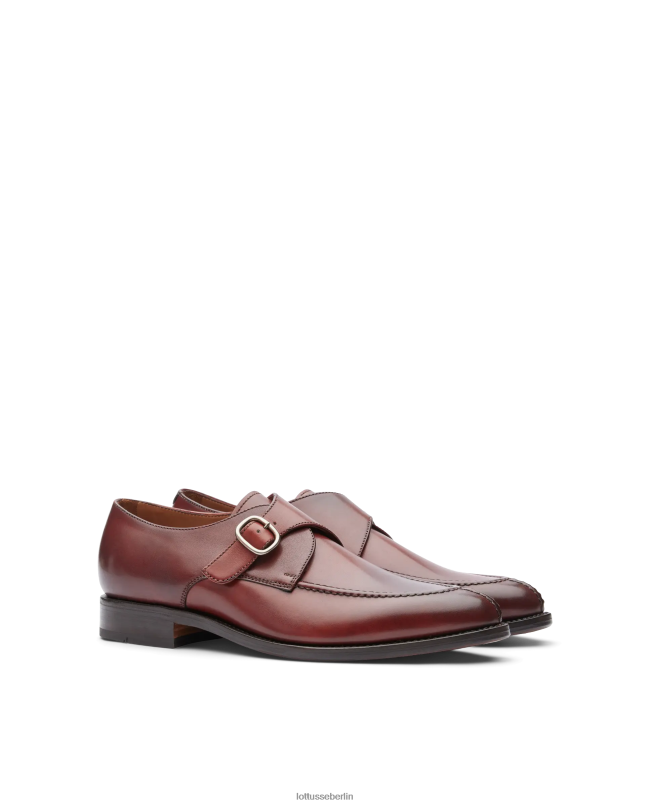 Lottusse Männer Premium-Crust-Anilin-Kalbsmonks 22LP095 braun Schuhwerk