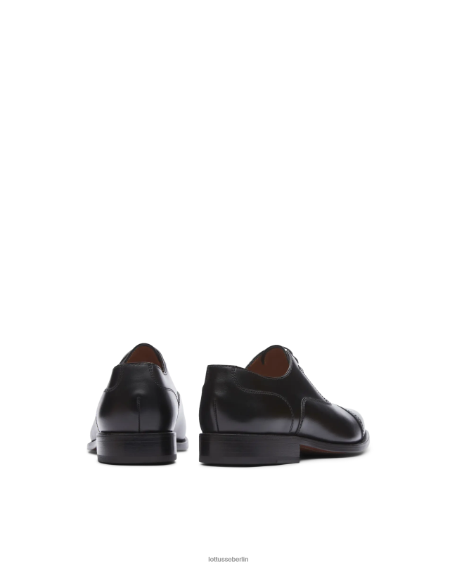 Lottusse Männer Hochwertiges Crust-Anilin-Kalb-Oxford 22LP050 Schwarz Schuhwerk