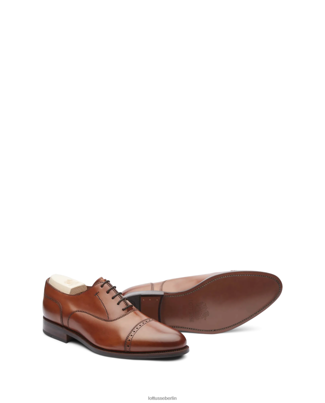 Lottusse Männer Hochwertiges Crust-Anilin-Kalb-Oxford 22LP051 braun Schuhwerk