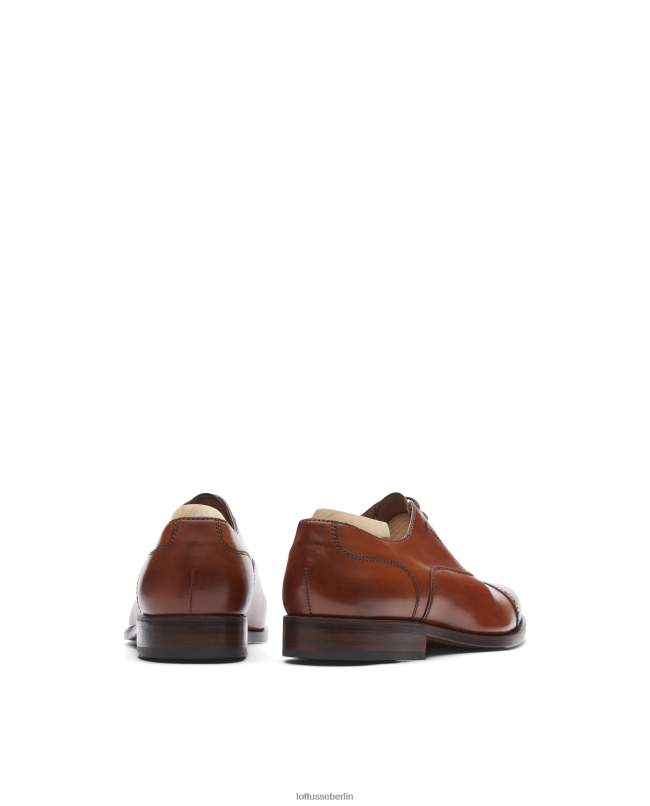 Lottusse Männer Hochwertiges Crust-Anilin-Kalb-Oxford 22LP051 braun Schuhwerk