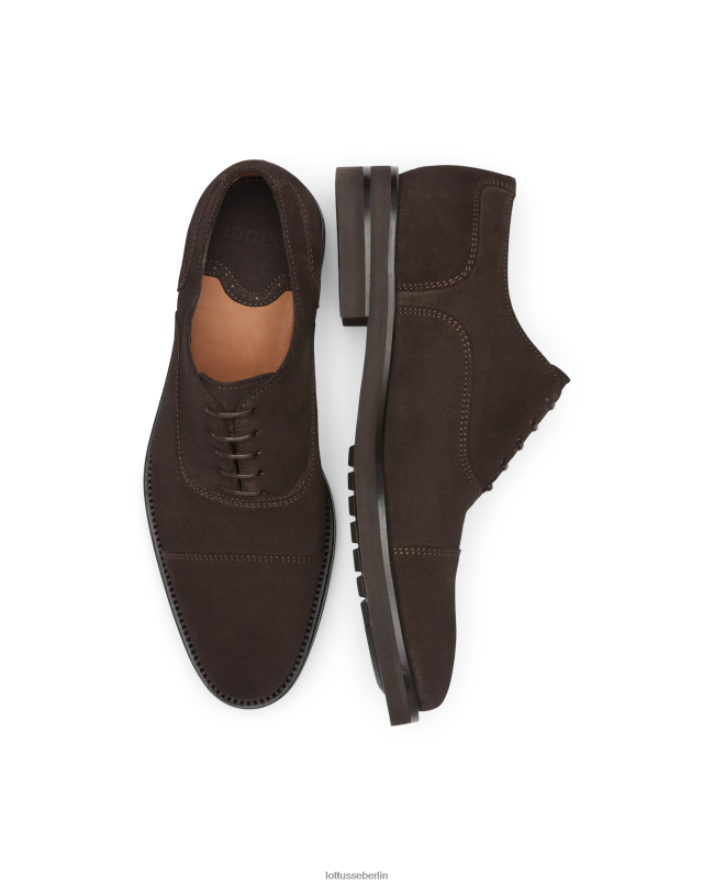 Lottusse Männer Holborn-Wildleder-Kalbs-Oxford 22LP016 Mokka Schuhwerk