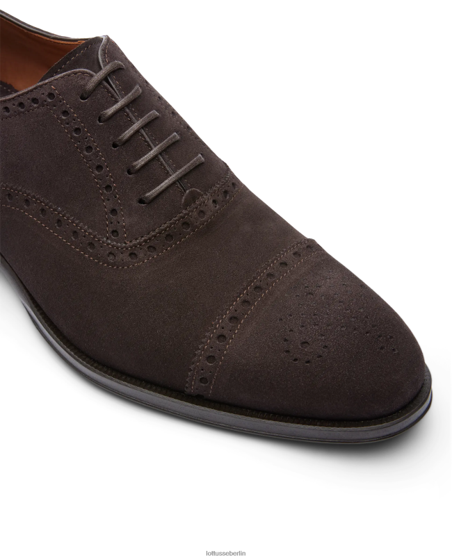 Lottusse Männer Lenox-Wildleder-Kalb-Oxford 22LP0138 Mokka Schuhwerk