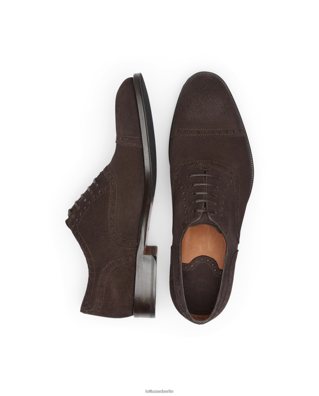 Lottusse Männer Lenox-Wildleder-Kalb-Oxford 22LP0138 Mokka Schuhwerk