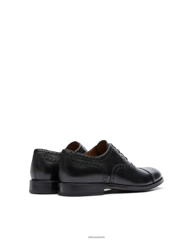 Lottusse Männer Lenox bürstet Kalb Oxford ab 22LP010 Schwarz Schuhwerk