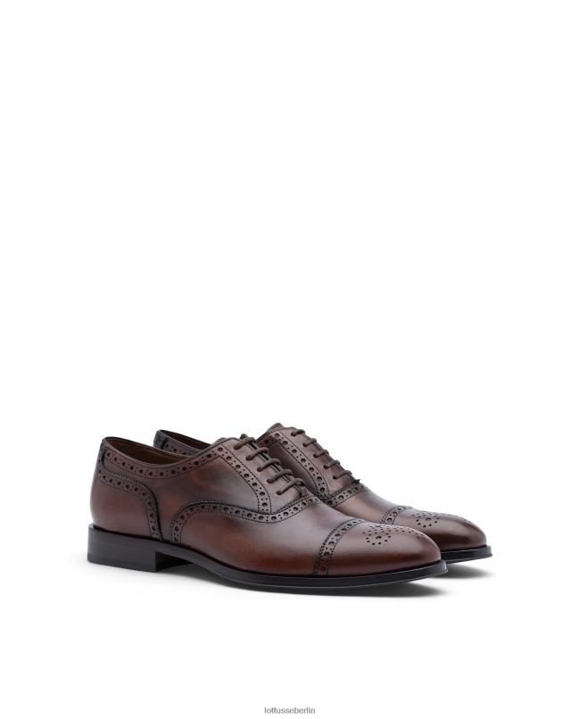 Lottusse Männer Lenox bürstet Kalb Oxford ab 22LP0139 braun Schuhwerk