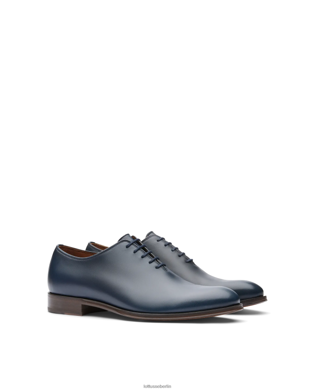 Lottusse Männer Lenox bürstet Kalb Oxford ab 22LP014 Marineblau Schuhwerk