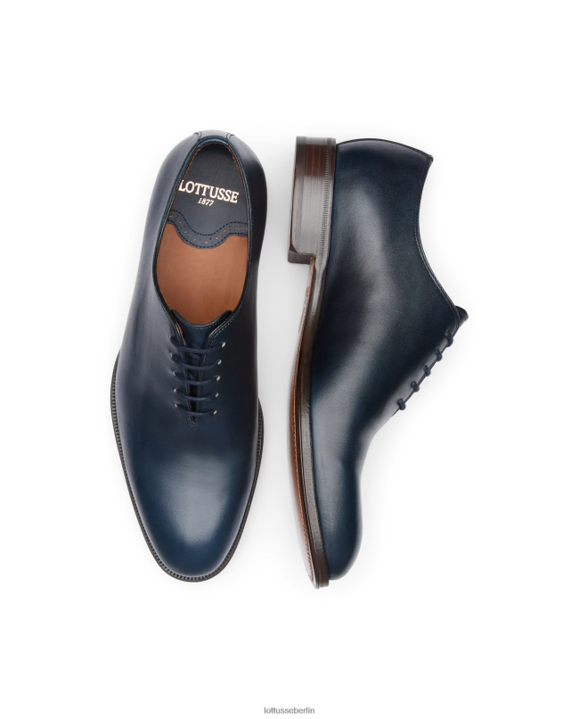 Lottusse Männer Lenox bürstet Kalb Oxford ab 22LP014 Marineblau Schuhwerk