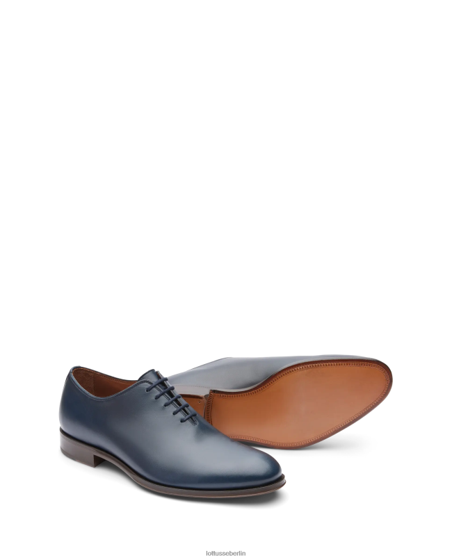 Lottusse Männer Lenox bürstet Kalb Oxford ab 22LP014 Marineblau Schuhwerk