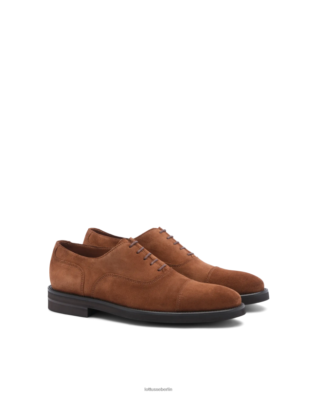 Lottusse Männer Oxford-Schuhe aus Holborn-Kalbswildleder 22LP0144 braun Schuhwerk