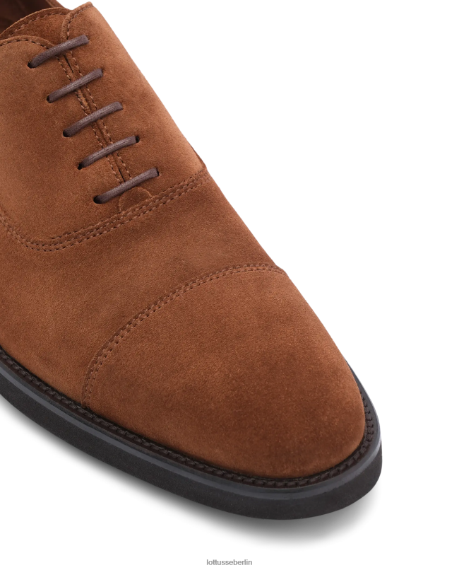 Lottusse Männer Oxford-Schuhe aus Holborn-Kalbswildleder 22LP0144 braun Schuhwerk