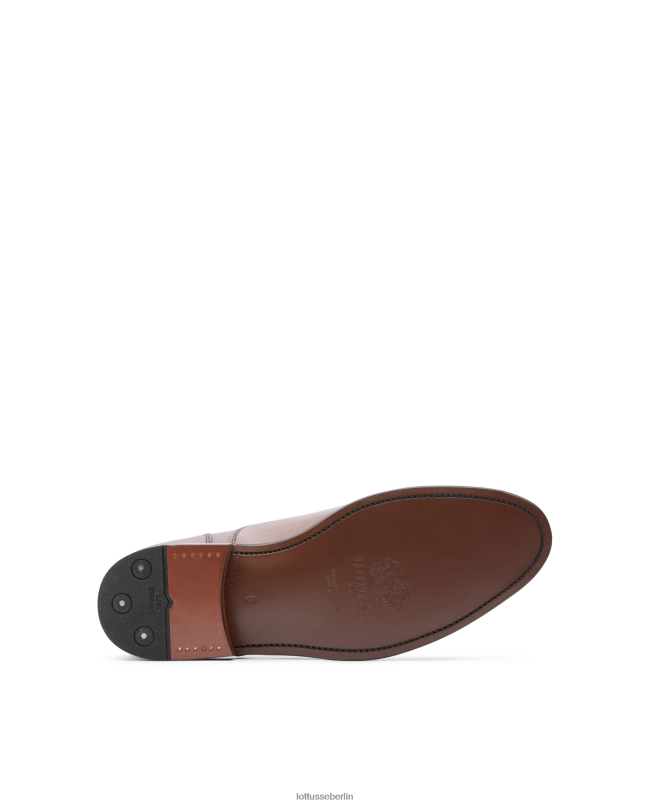 Lottusse Männer Premium-Bordeaux-Crust-Anilin-Kalbs-Oxford 22LP052 Schwarz Schuhwerk