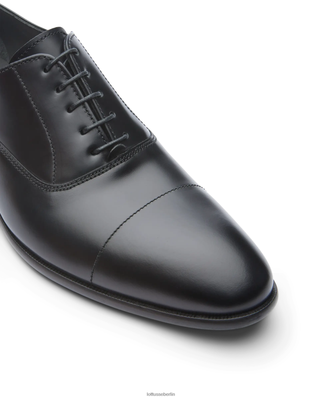 Lottusse Männer Regent Bright Calf Oxford 22LP030 Schwarz Schuhwerk