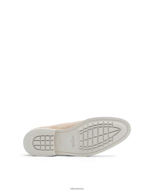 Lottusse Männer Venedig-Bürste aus geprägtem Kalbs-Oxford 22LP079 Taupe Schuhwerk