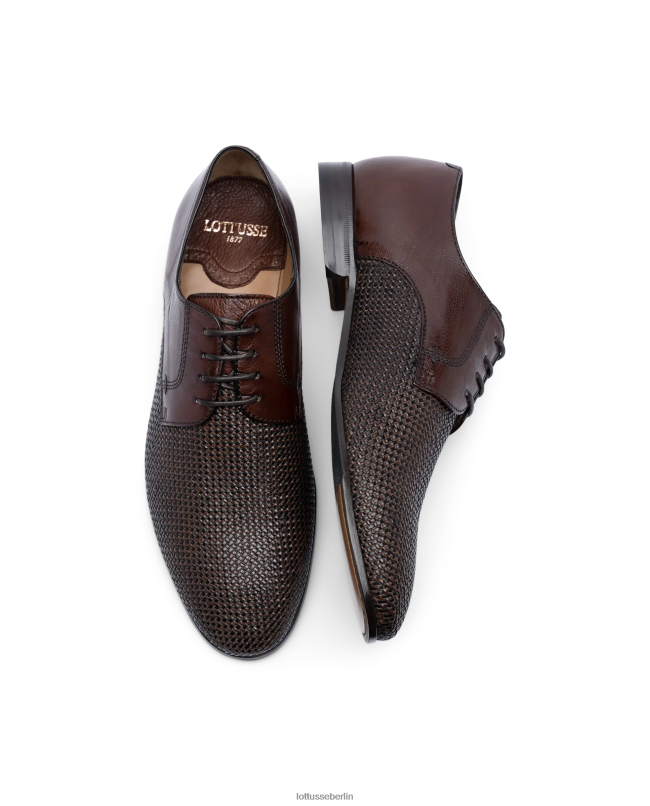 Lottusse Männer Verona Mesh Canguro Oxford 22LP097 Mokka Schuhwerk