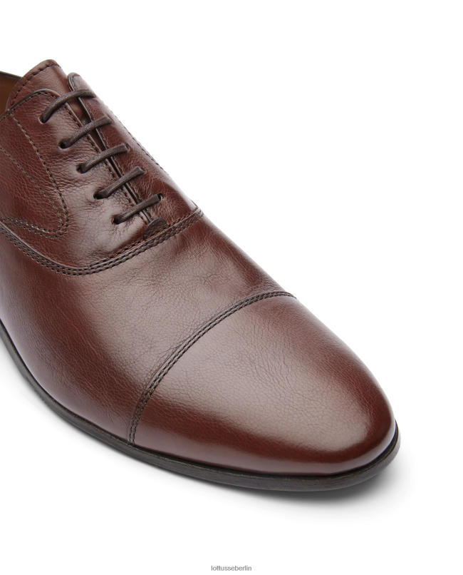 Lottusse Männer Verona bürstet Waden-Oxford ab 22LP074 Mokka Schuhwerk