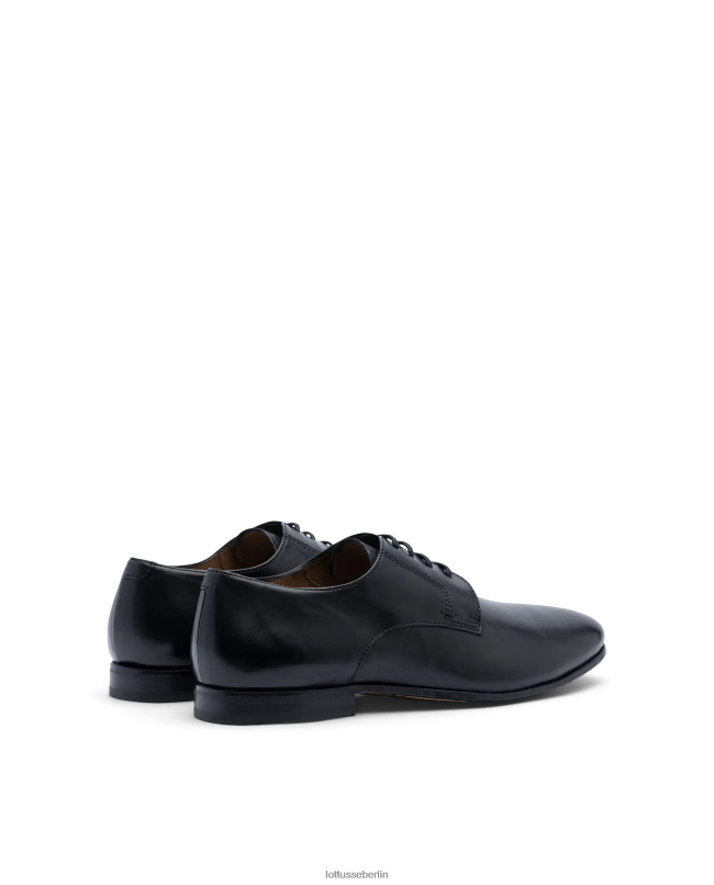 Lottusse Männer Verona bürstet Waden-Oxford ab 22LP089 Schwarz Schuhwerk
