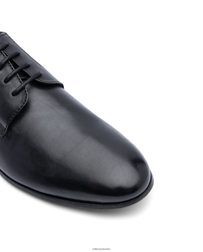 Lottusse Männer Verona bürstet Waden-Oxford ab 22LP089 Schwarz Schuhwerk