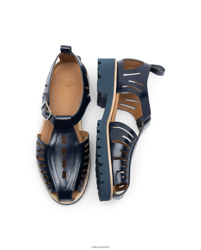 Lottusse Männer Covent Bright Calf Jelly-Schuhe 22LP094 Marineblau Schuhwerk