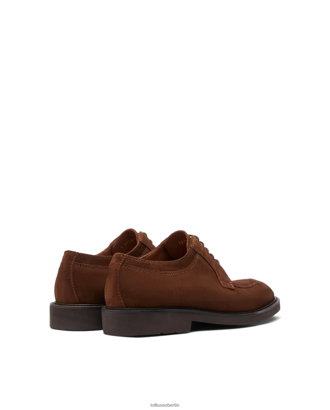 Lottusse Männer Baltimore Derby-Loafer aus Kalbswildleder 22LP0161 braun Schuhwerk