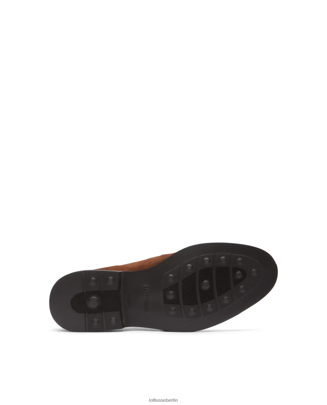 Lottusse Männer Baltimore Derby-Loafer aus Kalbswildleder 22LP0161 braun Schuhwerk