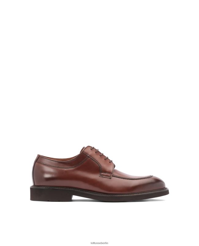 Lottusse Männer Baltimore Derby-Loafer aus hellem Kalbsleder 22LP0162 Mokka Schuhwerk