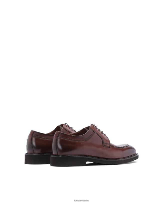 Lottusse Männer Baltimore Derby-Loafer aus hellem Kalbsleder 22LP0162 Mokka Schuhwerk